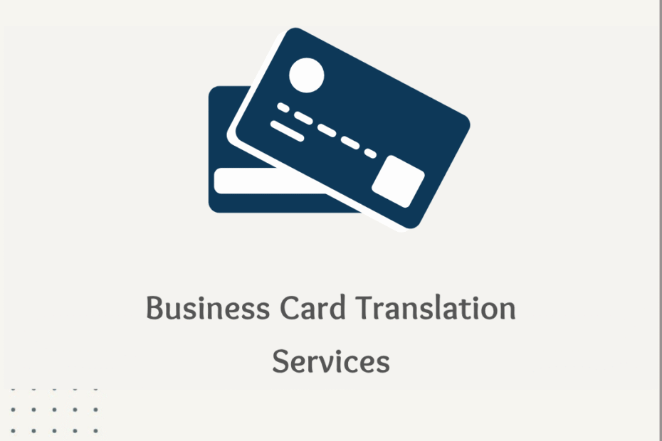 Business Card Translation Services